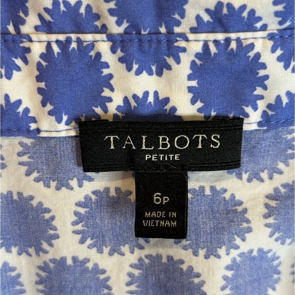 Talbots Petite Dress Shirt Dress with tie Women's 6P - Picture 8 of 9